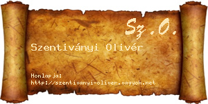 Szentiványi Olivér névjegykártya